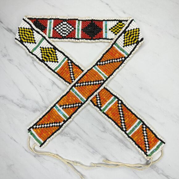 Womens Colorful Beaded Tie Belt - Festival Boho Style ✨ - Picture 1 of 10